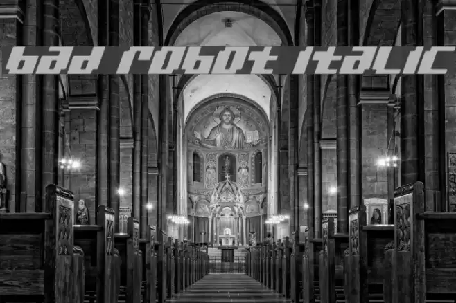 bad robot italic Font examples