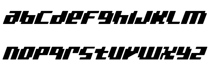 bad robot italic Font LOWERCASE