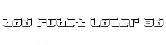 bad robot laser 3d  les polices de caractères gratuit tlcharger