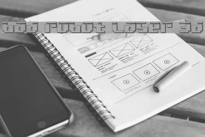 bad robot laser 3d Schriftart examples
