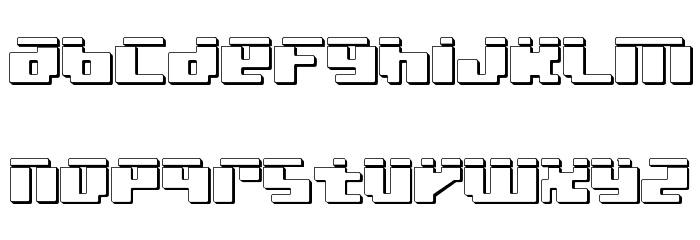 bad robot laser 3d Schriftart Kleinbuchstaben