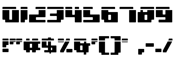 bad robot laser Font OTHER CHARS