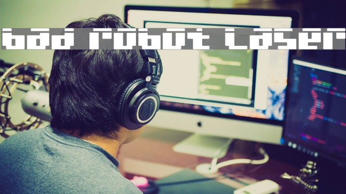 bad robot laser Font examples