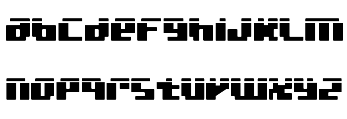 bad robot laser Font LOWERCASE