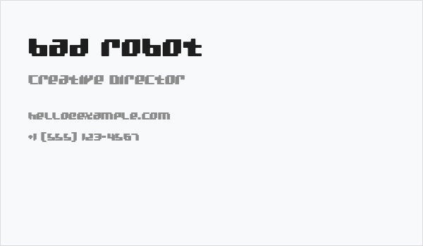 bad robot Business Card