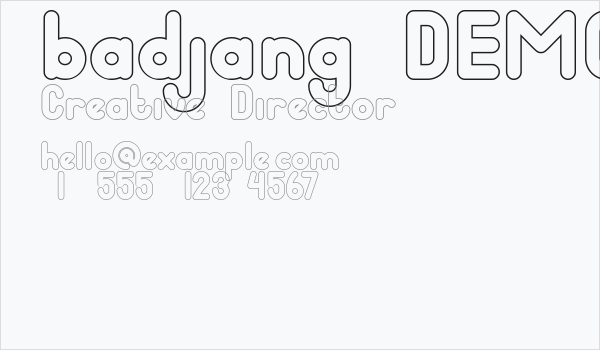 badjang DEMO Business Card