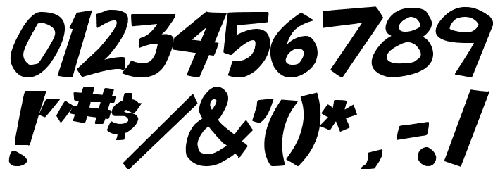 badonk-a-donk2 Bold Italic Font OTHER CHARS