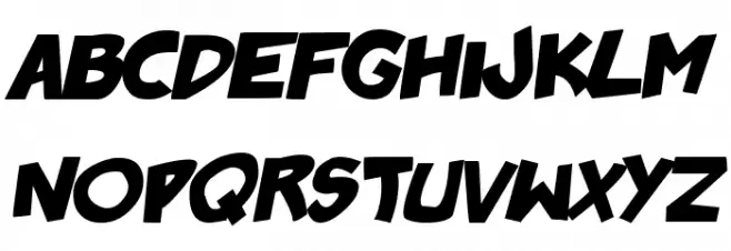 badonk-a-donk2 Bold Italic Caratteri MAIUSCOLE