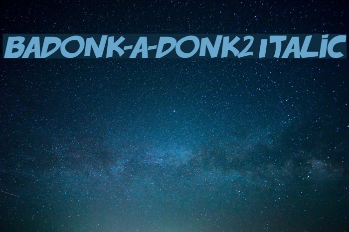 badonk-a-donk2 Italic Example 3