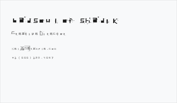 badsoul of shadik Business Card