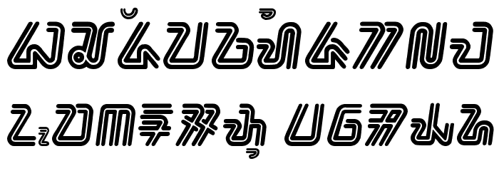 bahana - aksara sunda Font LOWERCASE