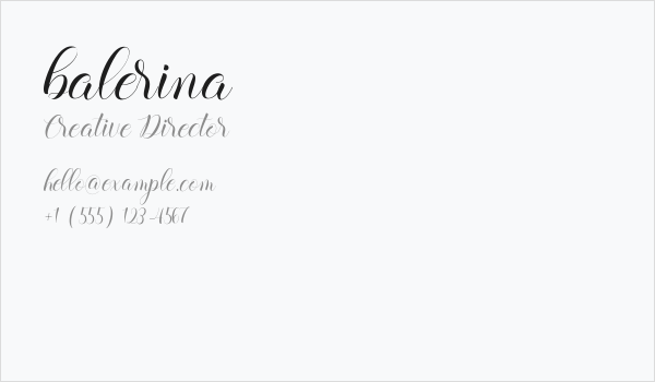 balerina Business Card