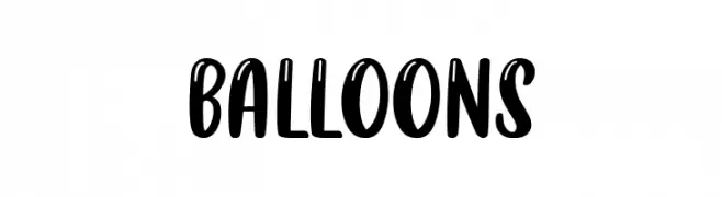 balloons  Frei Schriftart Herunterladen