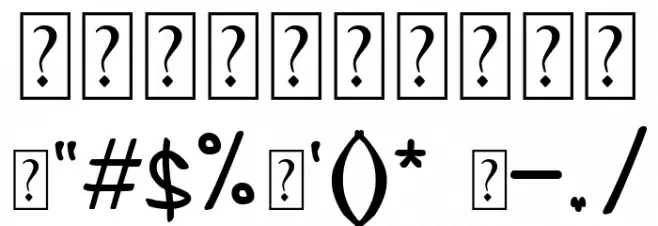 banana super Font OTHER CHARS