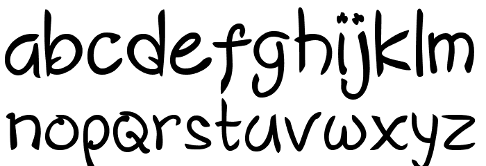 banana super Font LOWERCASE