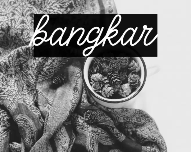 bangkar Font examples