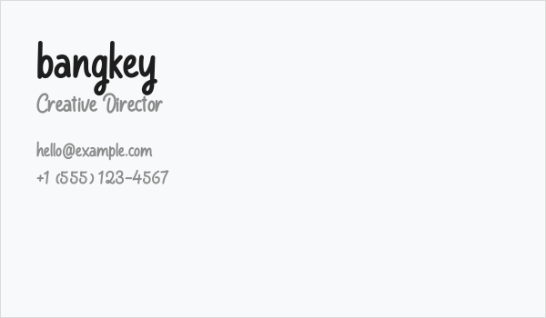 bangkey Business Card