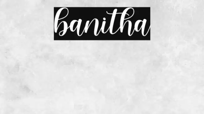 banitha Font examples