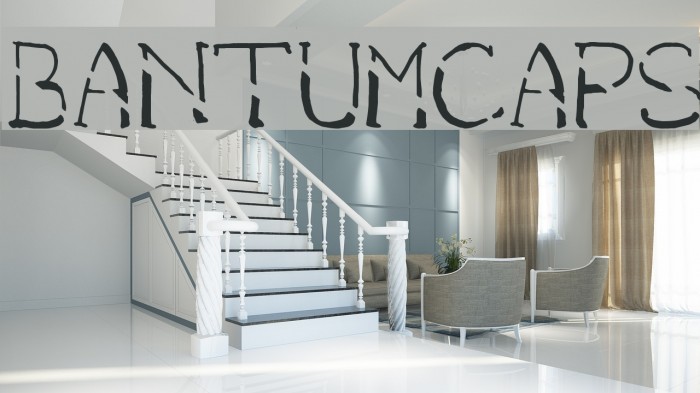 bantum caps Font examples