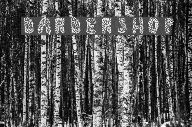 barbershop Font examples