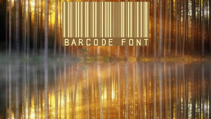 barcode font Font examples