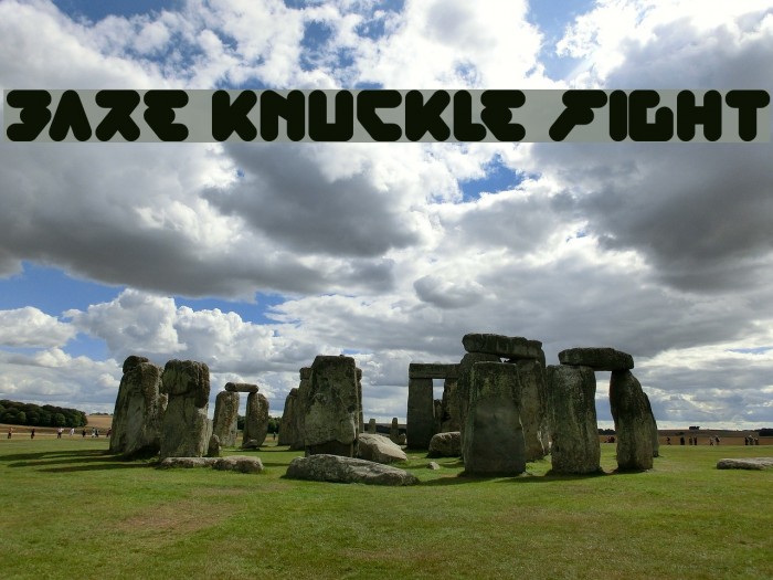bare knuckle fight Font examples