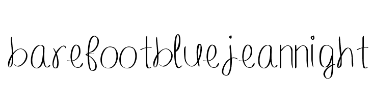 barefootbluejeannight  Frei Schriftart Herunterladen