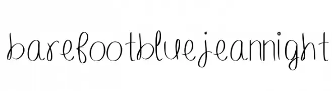 barefootbluejeannight  تنزيل الخطوط