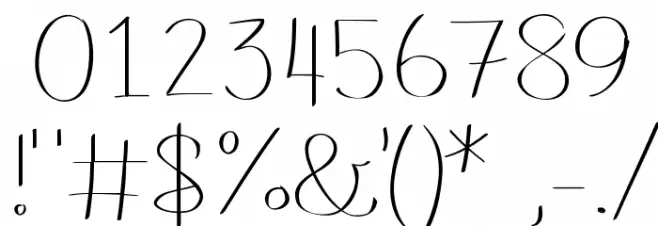 barefootbluejeannight Font OTHER CHARS