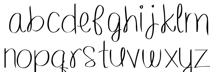 barefootbluejeannight Font LOWERCASE