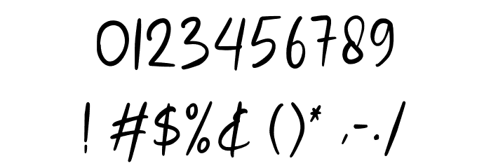 barely Font OTHER CHARS