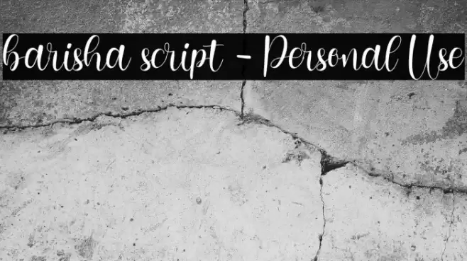 barisha script - Personal Use Font examples