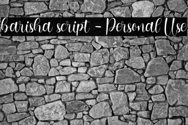 barisha script - Personal Use Font examples