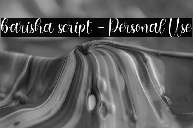 barisha script - Personal Use Font examples