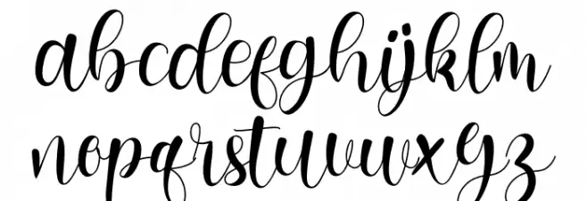 barisha script - Personal Use Font Litere mici