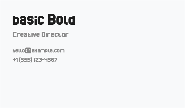 basic Bold Business Card