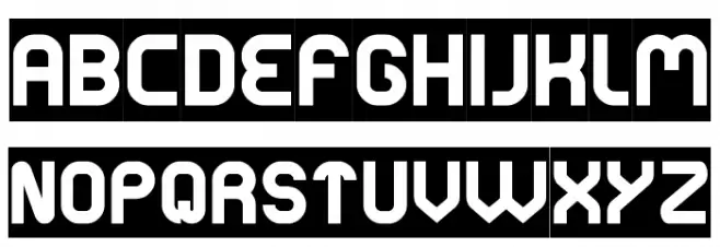 basic-Inverse Schriftart Groß