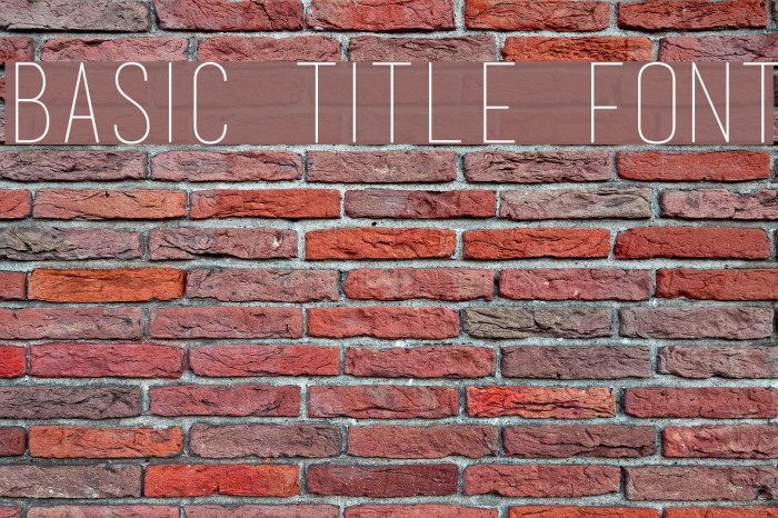 basic title font Font examples