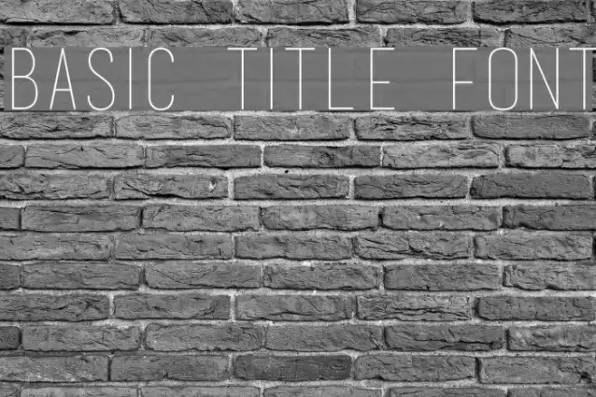 basic title font Example 2