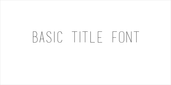 basic title font Logo