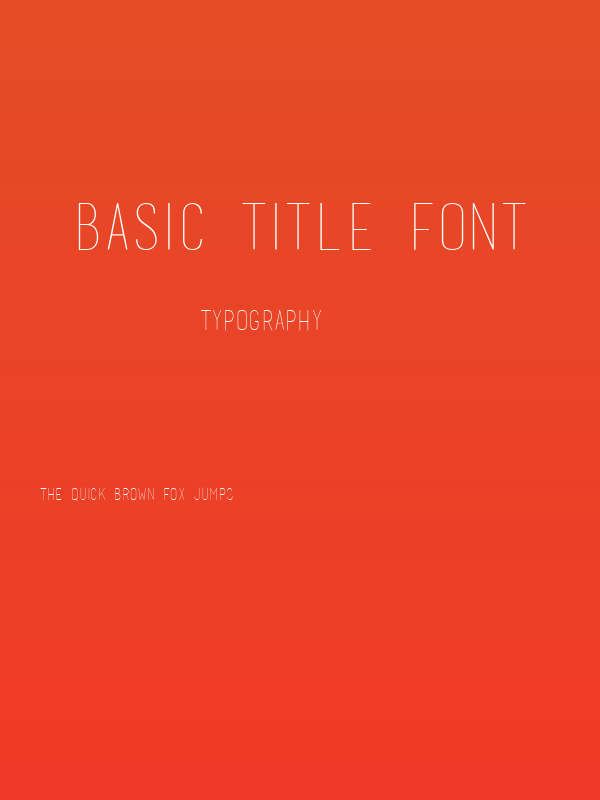basic title font Poster