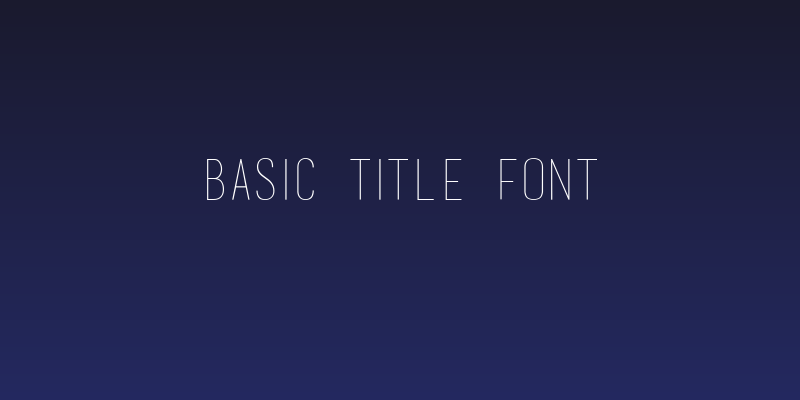 basic title font Social Header