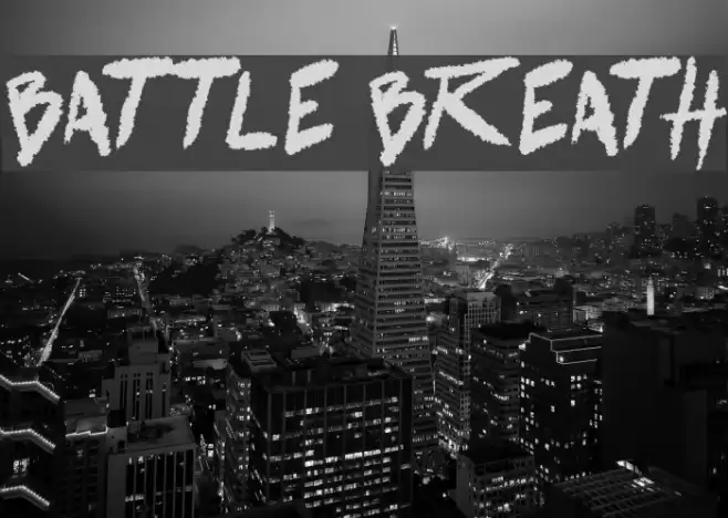 battle breath Font examples