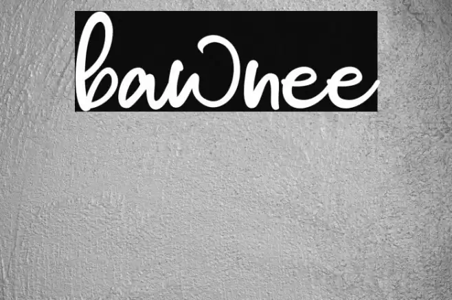 bawnee Font examples