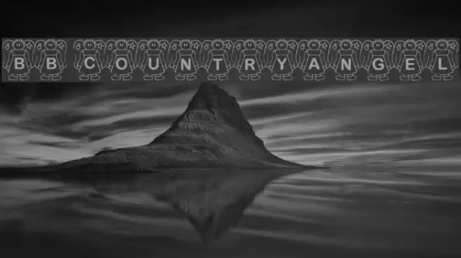 BB CountryAngel Font examples