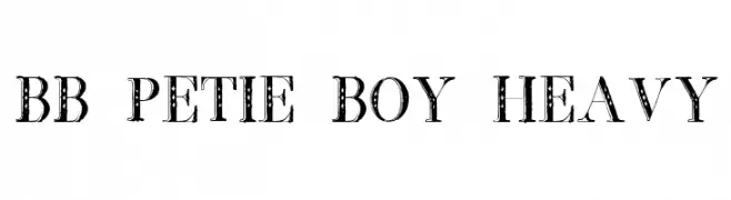 BB Petie Boy Heavy  नि: शुल्क फ़ॉन्ट्स डाउनलोड