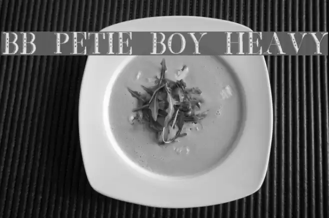 BB Petie Boy Heavy Font examples
