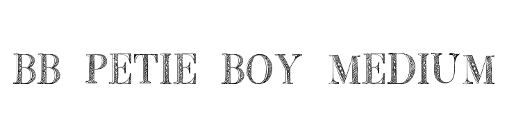 BB Petie Boy Medium Font