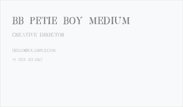 BB Petie Boy Medium Business Card