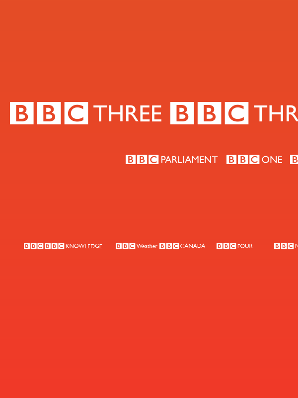 BBC Striped Channel Logos Poster